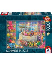 Puzzle de 1000 de piese Schmidt - Magazin de flori colorat
