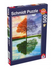 Puzzle Schmidt din 500 de piese - Anotimpurile si copacul -1