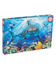 Puzzle Educa din 500 de piese - Great White Shark -1