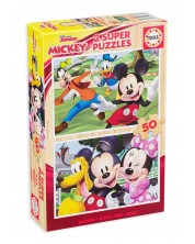 Puzzle Educa din 2 x 50 de piese - Mickey si prietenii