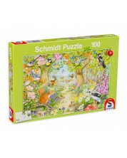 Puzzle Schmidt din 100 de piese - Animal in The Forest -1