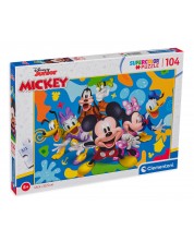 Puzzle Clementoni din 104 piese - Mickey Mouse și prietenii