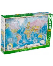 Puzzle Eurographics din 2000 de piese - Harta lumii -1