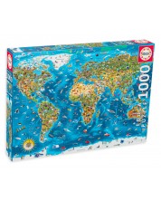 Puzzle Educa de 1000 piese - Minunile lumii
