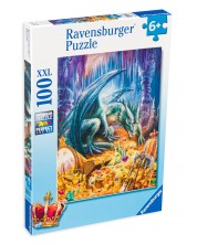 Puzzle Ravensburger din 100 XXL de piese - Dragon's Treasure -1