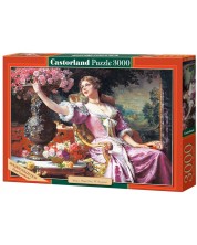 Puzzle Castorland din 3000 de piese - Femeia cu rochia mov -1