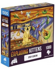 1000 de piese Exploding Kittens Puzzle - Cat Scream
