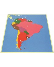 Smart Baby Montessori Puzzle - Harta Americii de Sud, 13 piese -1