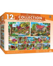 Puzzle Master Pieces 12 în 1 - Garden and country scenes -1