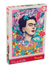 Puzzle Educa din 500 de piese - Traieste-ti viata, Frieda Kahlo -1