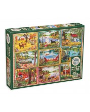 Puzzle Cobble Hill din 1000 de piese - Cărți poștale de pe lac  -1