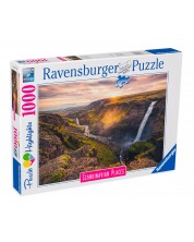 Puzzle Ravensburger din 1000 de piese - Cascada Haifos, Islanda -1
