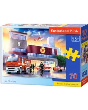 Puzzle Castorland din 70 de piese - Masina de pompieri -1