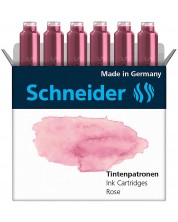 Cartuș pentru stilou Schneider - roz, 6 buc