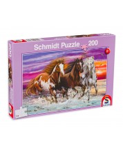 Puzzle Schmidt din 200 de piese - Trio Of Wild Horses -1