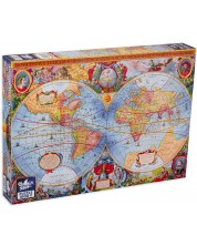 Puzzle Black Sea Premium din 1000 de piese - Harta antica a lumii, 1630