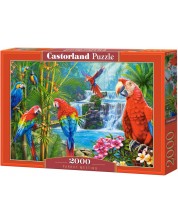 Puzzle Castorland din 2000 de piese - Întâlnire papagală -1
