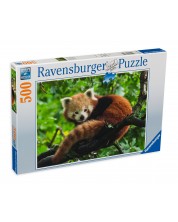 Puzzle Ravensburger din 500 de piese - Pandă roșie dulce -1
