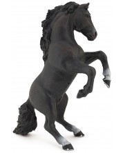 Figurina Papo Horses, foals and ponies – Cal negru in pozitie verticala