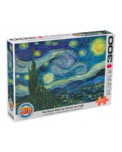 Puzzle cu efect 3D Eurographics din 300 de piese - Noapte înstelată, Van Gogh -1