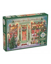Puzzle Cobble Hill din 1000 de piese - Magazin de flori de Crăciun -1