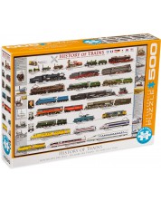 Puzzle Eurographics din 500 de piese - History of Trains -1