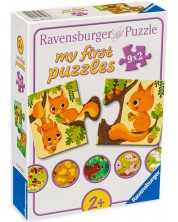 Puzzle Ravensburger 9 x 2 piese - Animale si copiii lor