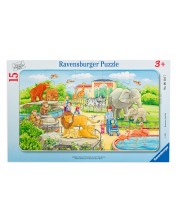Puzzle Ravensburger din 15 de piese - Plimbare in gradina zoologica -1