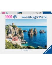 Puzzle Ravensburger din 1000 de bucăți  - Scopello, Sicilia