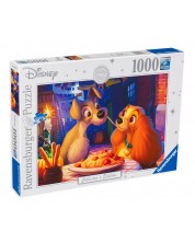 Puzzle Ravensburger din 1000 de piese - Doamna si Vagabondul