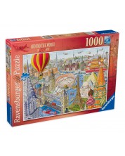 Puzzle Ravensburger cu 1000 de piese - În jurul lumii în 80 de zile