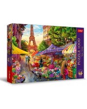 Puzzle Trefl din 1000 de piese - Magazin de flori, Paris  -1