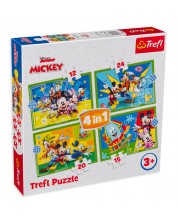 Puzzle Trefl 4 în 1 - Prietenii lui Mickey
