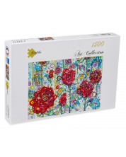 Puzzle Grafika din 1500 de piese - Trandafiri -1