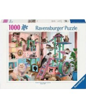 Puzzle Ravensburger din 1000 de piese  - Arborele de pisici din paradis -1