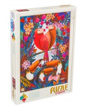 Puzzle D-Toys din 1000 de piese - Tucani si papagali, Andrea Kürti -1