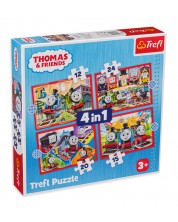 Puzzle Trefl 4 în 1 - Thomas și compania lui