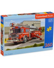 Puzzle Castorland din 260 de piese - Fire Engine -1