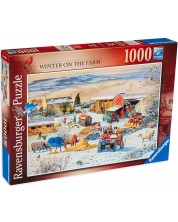 Puzzle Ravensburger 1000 de piese - Iarna la ferma