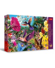 Puzzle Trefl din 1000 de piese - Grădina cu colibri -1