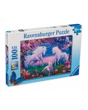 Puzzle Ravensburger din 100 de piese XXL - Unicorni fermecători