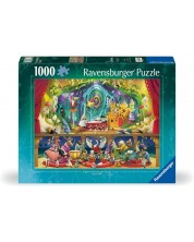 Puzzle Ravensburger din 1000 de piese - Albă ca Zăpada și cei 7 pitici  -1