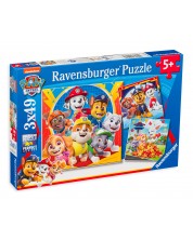 Puzzle Ravensburger din 3 х 49 piese - Paw Patrol 