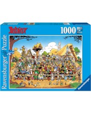 Puzzle Ravensburger 1000 de piese - Portretul de familie al lui Asterix și Obelix -1