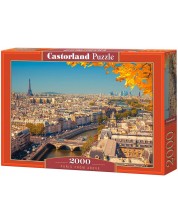 Puzzle Castorland din 2000 de piese - Parisul din perspectiva unei păsări  -1