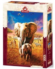 Puzzle Art Puzzle din 1000 de piese - Elefanti -1