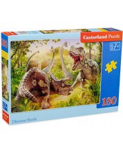 Puzzle Castorland din 180 de piese - Dinosaur Battle -1