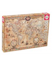 Puzzle Educa din 1000 de piese - Harta antica a lumii -1