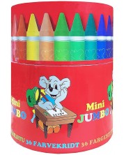 Set de creioane colorate Sense - Mini Jumbo, 36 de bucăți, în cutie rotundă  -1