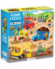 Puzzle de podea Mudpuppy din 25 de piese - Şantier